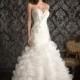 White/Silver Allure Bridals 9012 - Brand Wedding Store Online