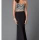 Long Black Two Piece Strapless Sweetheart Sean Dress SN-50844 - Discount Evening Dresses 
