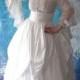 Skirt Only! Hand Made White Rustic Vintage Taffeta  Wedding Dream Ball Gown Floor Length Skirt