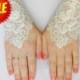 Lace fingerless glove, Ivory Wedding Glove, Bridal Wedding Glove, Wedding Accessories, Bridal Accessories 5"