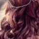 Boho Bridal comb. Bohemian Chain, Headdress, Bridal gold hairpiece, Wedding boho comb, Bohemian headwrap, Crystal head piece, Boho chain