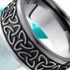 Cobalt Wedding Ring Celtic Trinity Knot Men Women Wedding Band Cobalt Chrome Anniversary Ring Promise Ring Irish Celtic Ring 9mm Comfort Fit