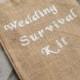Wedding Survival Kit - Burlap Bag - Wedding - Rustic