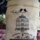 Personalized wedding card post box sack, vintage birdcage design, wedding card holder from Hessian and Burlap.