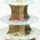 Vintage Cupcake stand, truly Alice, whimsical garden tea party, wedding ceremony supplies, 3 tiered cake stand, disposable unit ~ party