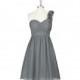 Steel_grey Azazie Alyssa - Knee Length Chiffon Strap Detail Sweetheart Dress - The Various Bridesmaids Store