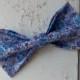 lavender bow tie floral print pattern men's bowtie wedding floral ties for groom's necktie men's gifts for husband bowtie for boyfriend bjio