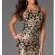 Short Sleeveless Sequin Print Dress - Brand Prom Dresses