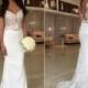 White Lace Mermaid Cheap Online Long Wedding Dresses, BG51522 - US0 / Picture Color