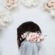 Flower Comb- Blush Bridal Headpiece- Flower Crown- Back Comb Flower Comb