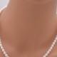 Pearl Necklace, Pearl Bridesmaid Necklace, Classic Pearl Necklace, Pearl Strand Necklace, White or Ivory Pearl Necklace, 6mm Pearl 0259