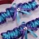 New Turquoise Purple White Wedding Garters Prom Homecoming Dance