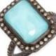 Armenta Old World Midnight Turquoise & Diamond Ring 
