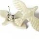 Bird Studs - Bird Earrings - Bird Stud Earrings - Pearl Wedding Jewellery - Dove Earrings - Birthday Gift For Her - Best Friend Gift