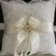 2 ivory lace kneeling pillow, size 16 x 10