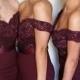 Buy Stylish Burgundy Mermaid Off the Shoulder Sequins with Lace Bridesmaid Dress Burgundy, from for $314.99 only in Main Website.