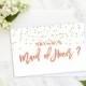 Will You Be My Maid of Honor Card Foil Bridesmaid confetti Wedding card Bridesmaid Gift Matron of Honor bridesmaid proposal idbm6