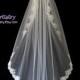 Short Bridal Veil, Fingertip Veil, Modified Mantilla Veil, Mantilla Veil, Alencon Lace Veil, Lace Veil, Made-to-Order Only, Bespoke Veil