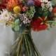 Rustic bouquet.  Bride, bridesmaid bouquet of rustic, native flowers.  Protea, banksia, wattle, gumnuts.  Australian wedding flowers.