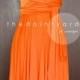 Orange Bridesmaid Dress Convertible Dress Infinity Dress Multiway Dress Wrap Dress Wedding Dress Cocktail Dress Prom Dress Twist Dress
