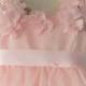 Pink Flower Girl Dress-  Flower Girl Dress-  Light Pink Birthday Girl Dress- Peagent Pink Dress Toddler- Girls  Lace Dresses