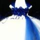 Cobalt Blue Flower Girl Dress  Wedding Flower Girl Dress in Ivory All Sizes Girls