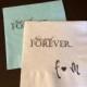 Personalized Now and Forever Napkins - Wedding, Custom Napkins, Personalized Engagement Napkins, Inspirational, Love Quote, Elegant Napkins