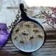 Dry anne lace  flower, Terrarium Necklace, Herbarium Pendant, gypsy, wild nature, boho, meadow, gift for her, hand made