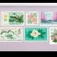 Posts (5) 2 oz wedding invitations - Floral bouquet unused vintage postage stamp sets (2 ounce 70 cent rate)