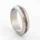 Dinosaur bone ring fossil ring titanium rounded band mens wedding band woman ring