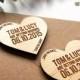 Heart Token Wooden Magnet Save The Date