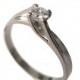 Diamond Ring, 14K White Gold and Diamond engagement ring, celtic ring, engagement ring, wedding band, crown ring, art deco, twist ring, R003