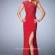 Crimson GiGi by La Femme 22585  GiGi Designs by La Femme - Elegant Evening Dresses