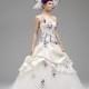 Honorable A-line Halter Feathers/Fur Hand Made Flowers Sweep/Brush Train Tulle Wedding Dresses - Dressesular.com