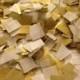 Biodegradable Confetti / Wedding Confetti / White and Metallic Gold Confetti to Throw / Bag of Confetti / Gold Wedding Decoration