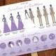 Silhouette Wedding Program Fan and Timeline 7 - DIGITAL OR PRINTED