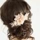 Bridal Hair Comb, Wedding Headpiece, Floral Crystal Hair Comb