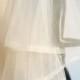 Horsehair cathedral Wedding Veil - Drop Veil With Sheer Ribbon Edge . veil white veil with  piping