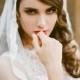 Bridal veil, Silk tulle veil, bridal blusher veil, wedding veil, drop veil, lace / Style 749