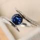 Lab sapphire ring, wedding ring, sapphire wedding ring, sterling silver, blue gemstone ring, birthstone ring
