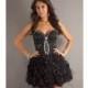 Stunning A-line Sweetheart Beading Sleeveless Short/Mini Organza Dress In Canada Homecoming Dress Prices - dressosity.com