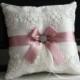 Mauve Ring Bearer Pillow  Pink ring holder, Mauve Ring Pillow, Gusty Rose Wedding Pillow, Pink Wedding Pillow Basket Set, Dusty Rose Bearer