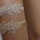 FREE SHİP  Wedding Garters,Champagne Lace Bridal Garter,Lingerie,Bridal Accessory Champagne Lace Flowers Garter