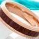 Tungsten Wood Wedding Band,Rose Gold Tungsten Ring,Wood Tungsten Ring,Tungsten Wedding Ring,Mens Tungsten Band,7mm,Wood Anniversary Ring