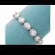 Oval cubic zirconia bracelet - Bridal bracelet - MICHELLE