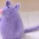 Miniature mouse purple woodland amigurumi plush knitted mouse hand knit toy stuffed animal softie mouse amigurumi wool rat stuffed toys