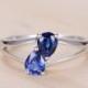 Heart Shape Sapphire Engagement Ring in 14k White Gold,Sapphire Wedding Band,1.02 Sapphire Ring White Gold,Blue Gem Ring,Anniversary Ring