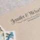 Custom return address stamp SERIF SCRIPT DESIGN with wood handle - calligraphy stamp adress stamp - wedding stamp