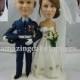bride and groom custom cake topper form your photo figurine cake topper personalized cake topper birthday cake topper wedding shower