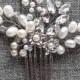 Bridal Jewelry, freshwater pearls,Wedding hair accessories,bridal hair accessories,Crystal headpiece
